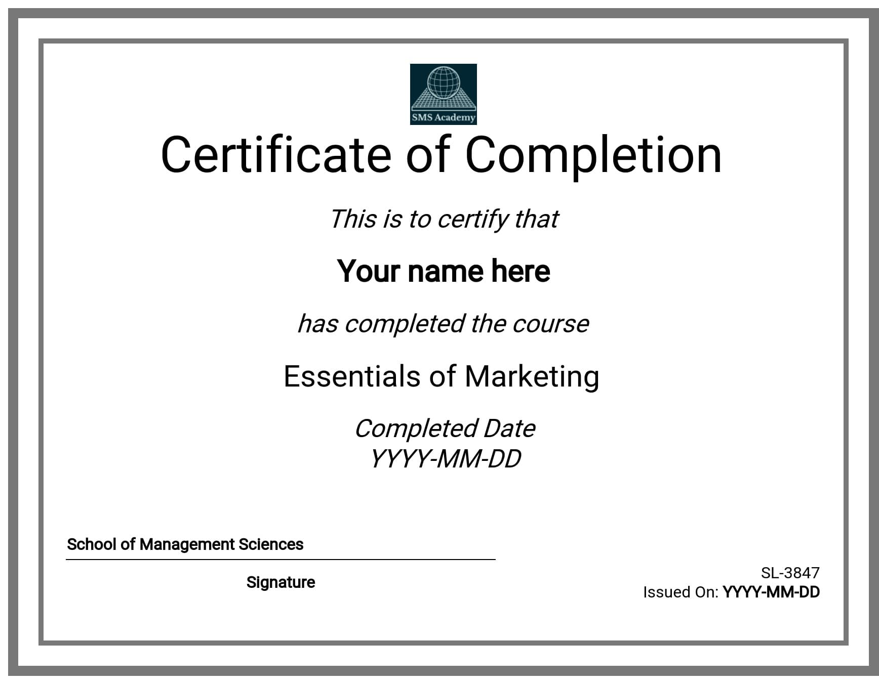 Course Certificate