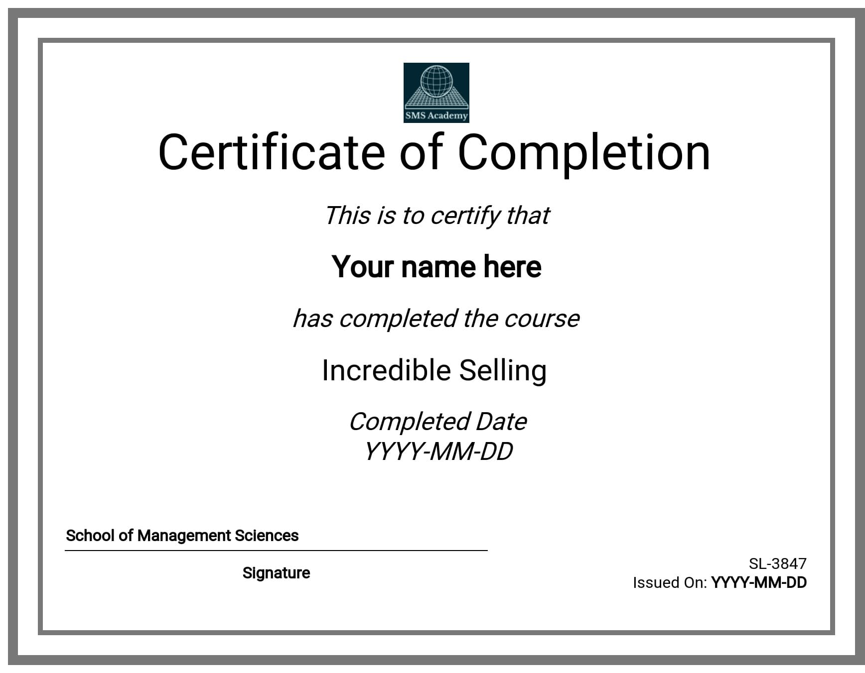 Course Certificate